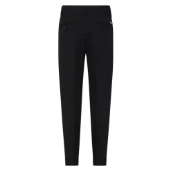 Pantaloni eleganti neri con logo in metallo