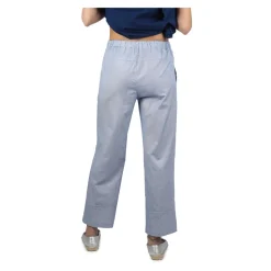 Pantaloni estivi a righe in cotone per donne