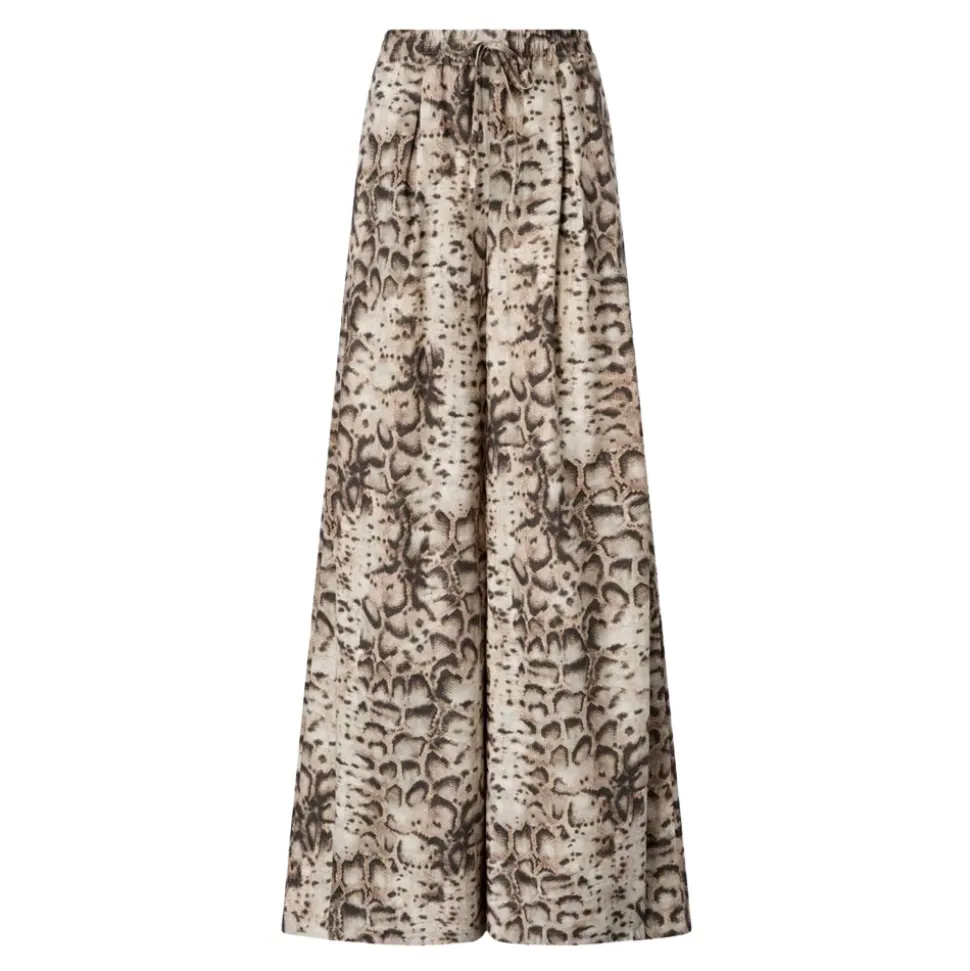 Pantaloni in Cotone con Stampa Animalier