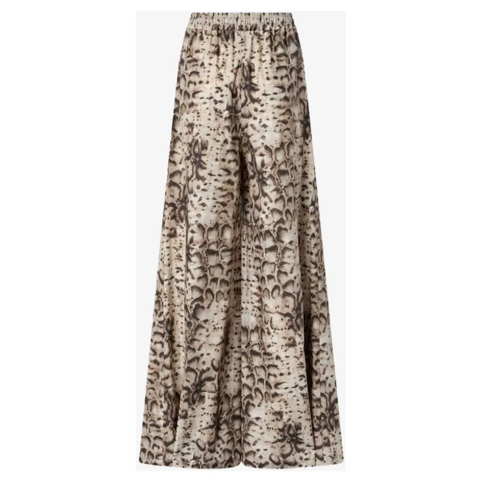 Pantaloni in Cotone con Stampa Animalier