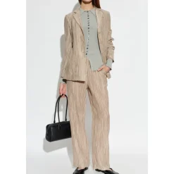 Pantaloni in Creponne Plissettato Scintillante