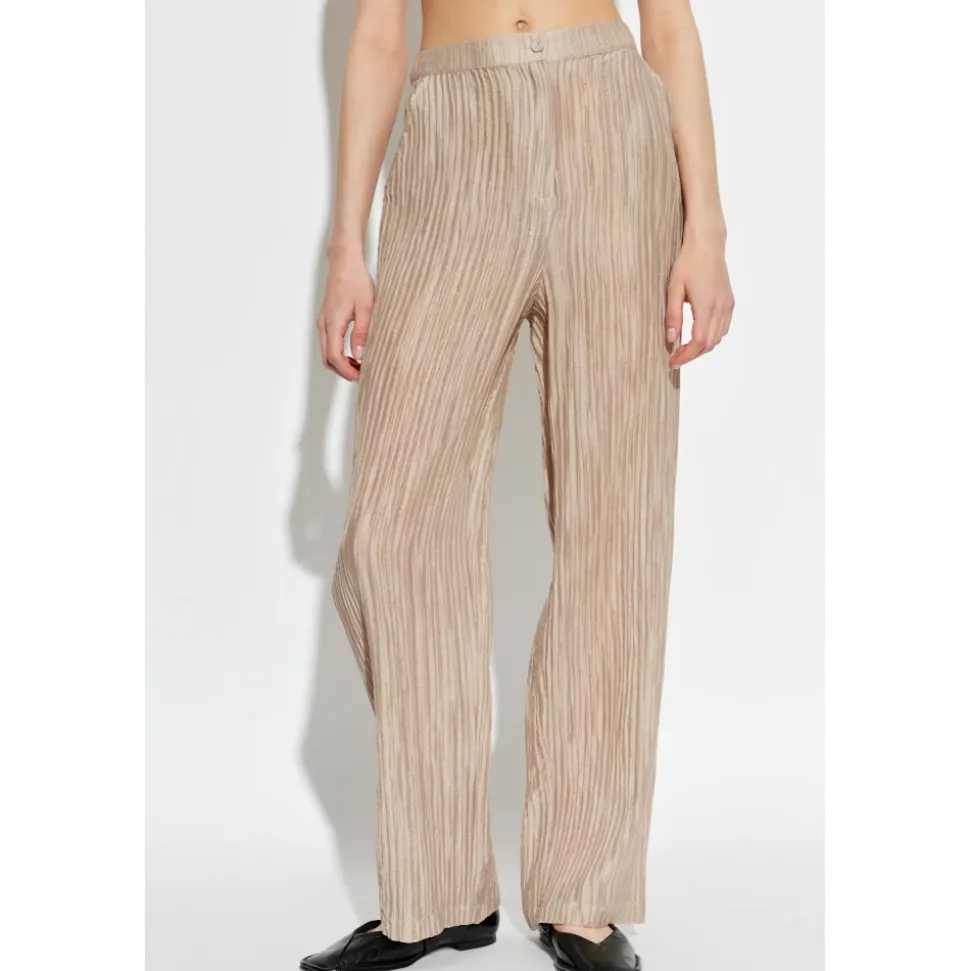 Pantaloni in Creponne Plissettato Scintillante