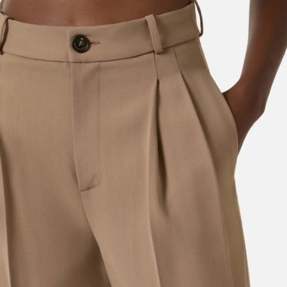 Pantaloni in Gabardine con Pinces