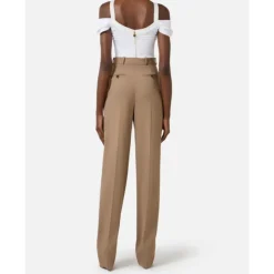 Pantaloni in Gabardine con Pinces