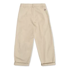 Pantaloni in Gabardine di Cotone Stretch con Pieghe