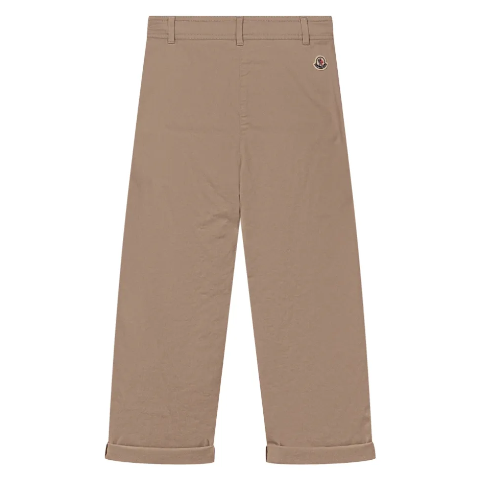 Pantaloni in Gabardine di Cotone Stretch con Pieghe