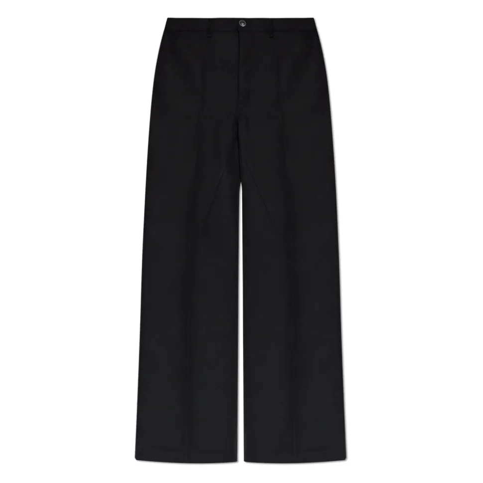 Pantaloni in lana a gamba larga