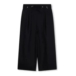 Pantaloni in Lino con Dettaglio Plissé