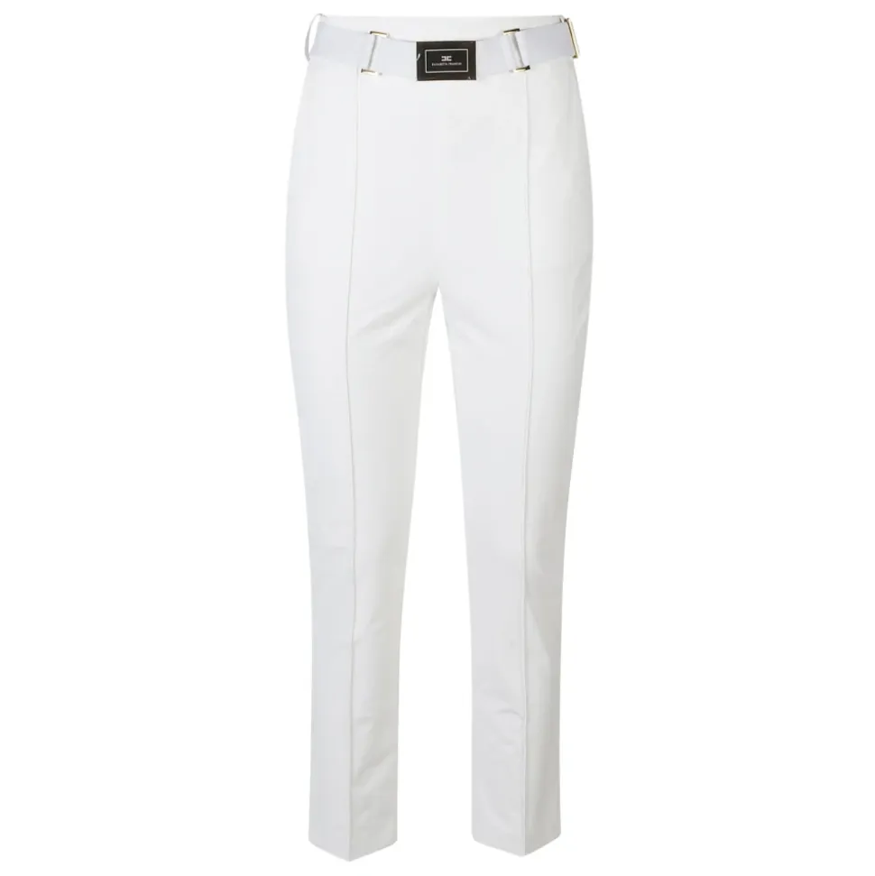 Pantaloni in Tessuto Tecnico Bi-Elastico con Cintura