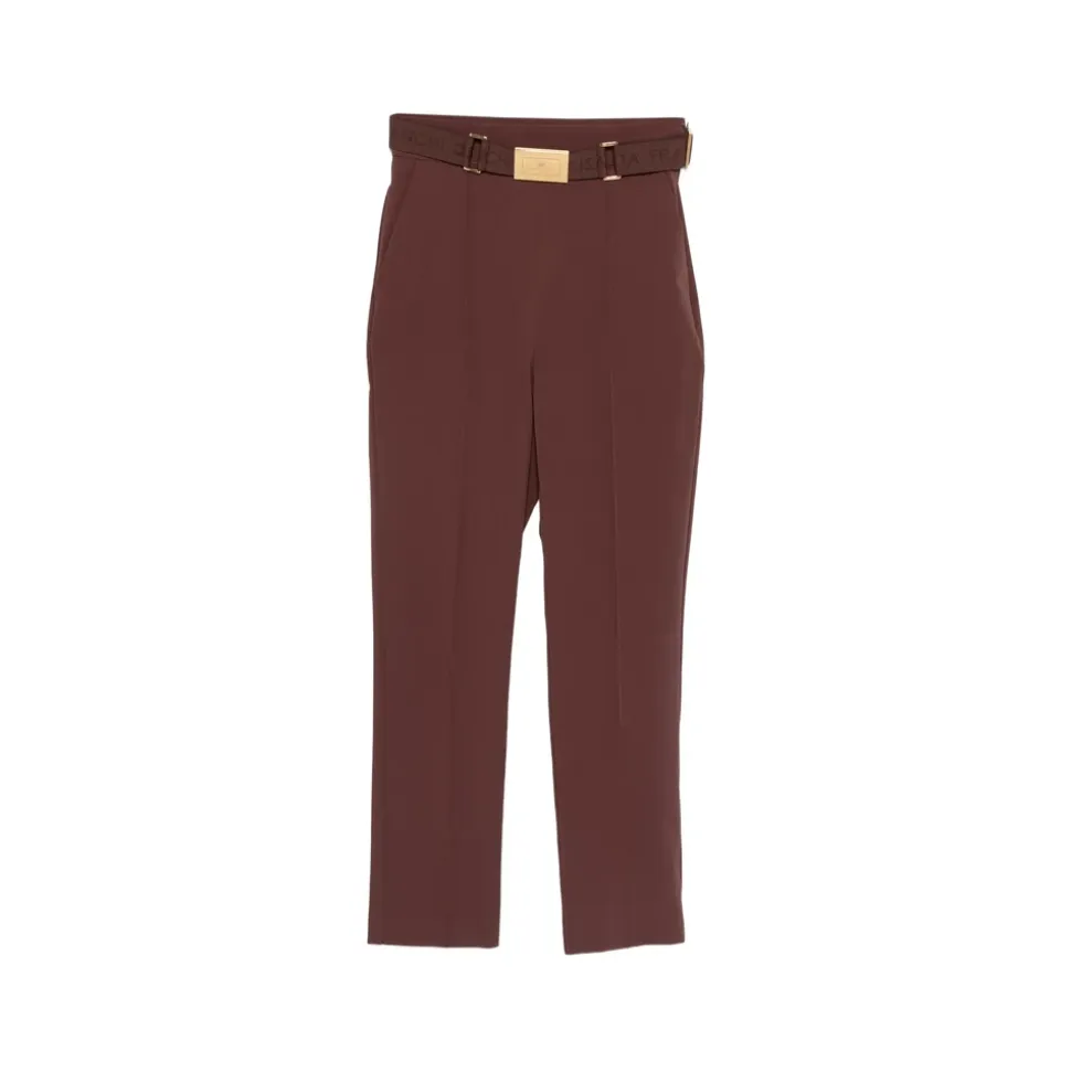 Pantaloni in Tessuto Tecnico Bi-Elastico con Cintura