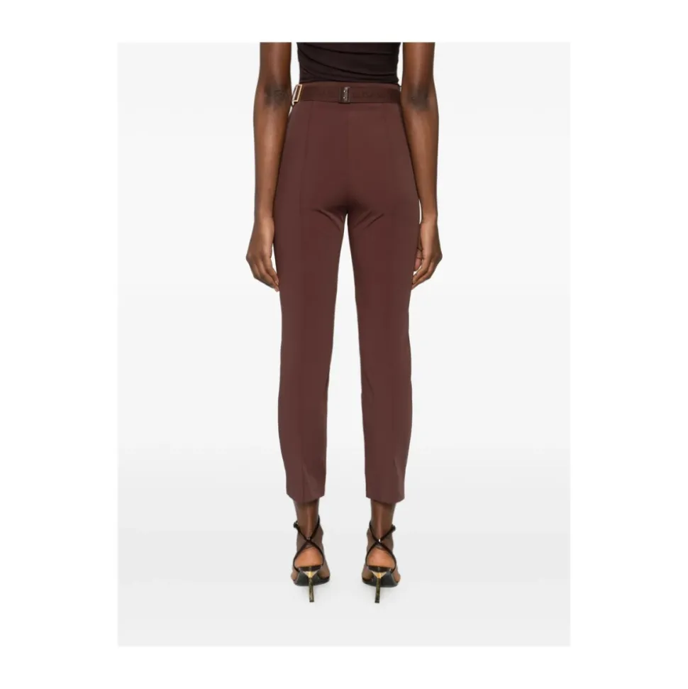 Pantaloni in Tessuto Tecnico Bi-Elastico con Cintura
