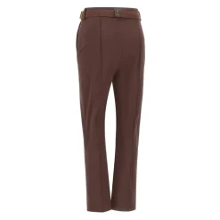 Pantaloni in tessuto tecnico bielastico con cintura