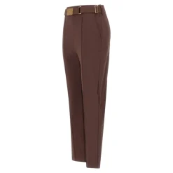 Pantaloni in tessuto tecnico bielastico con cintura