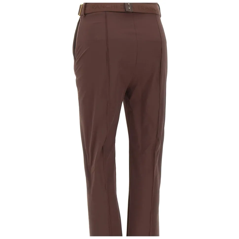Pantaloni in tessuto tecnico bielastico con cintura