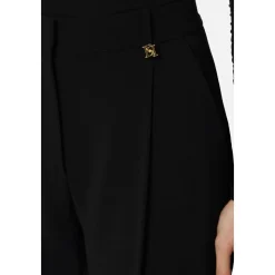 Pantaloni Leggeri in Crêpe con Charm Logo