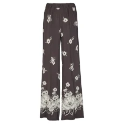 Pantaloni Marrone Scuro con Pant Stampa