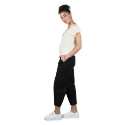 Pantaloni neri in cotone per l'estate da donna