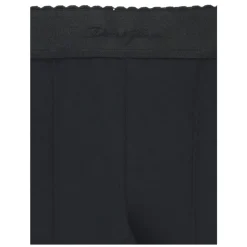 Pantaloni Neri Ragazza Vita Elastica Logo