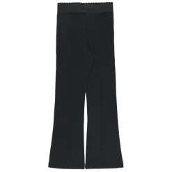 Pantaloni Neri Ragazza Vita Elastica Logo
