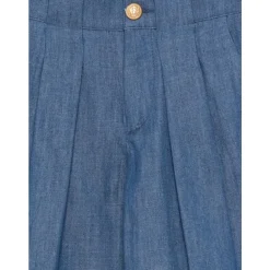 Pantaloni Plissettati con Risvolto