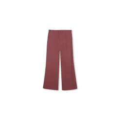 Pantaloni Rosa a Gamba Larga con Cintura