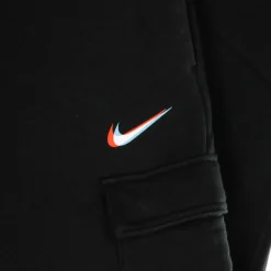 Pantaloni tuta in pile con tasche cargo nere