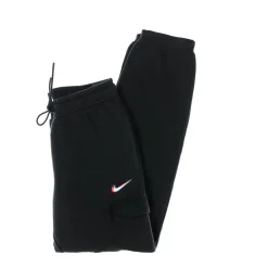 Pantaloni tuta in pile con tasche cargo nere