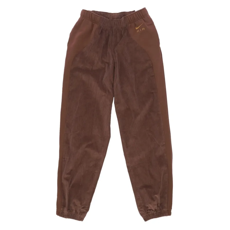 Pantaloni tuta in velluto a coste a vita alta
