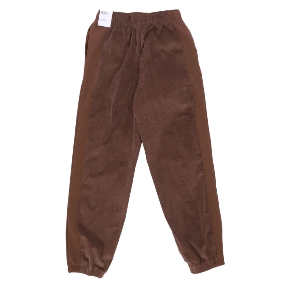 Pantaloni tuta in velluto a coste a vita alta