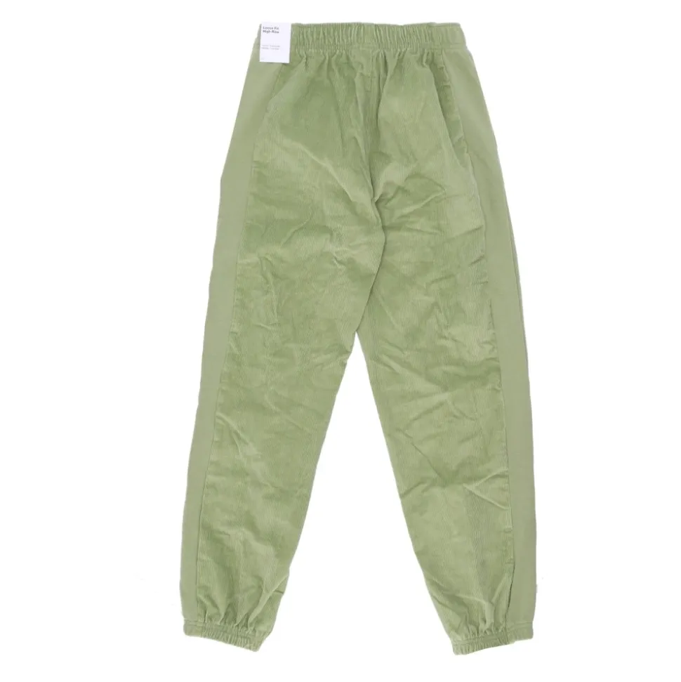 Pantaloni tuta in velluto a coste a vita alta