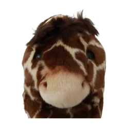 Pantofole Slides Marrone con Motivo Giraffa