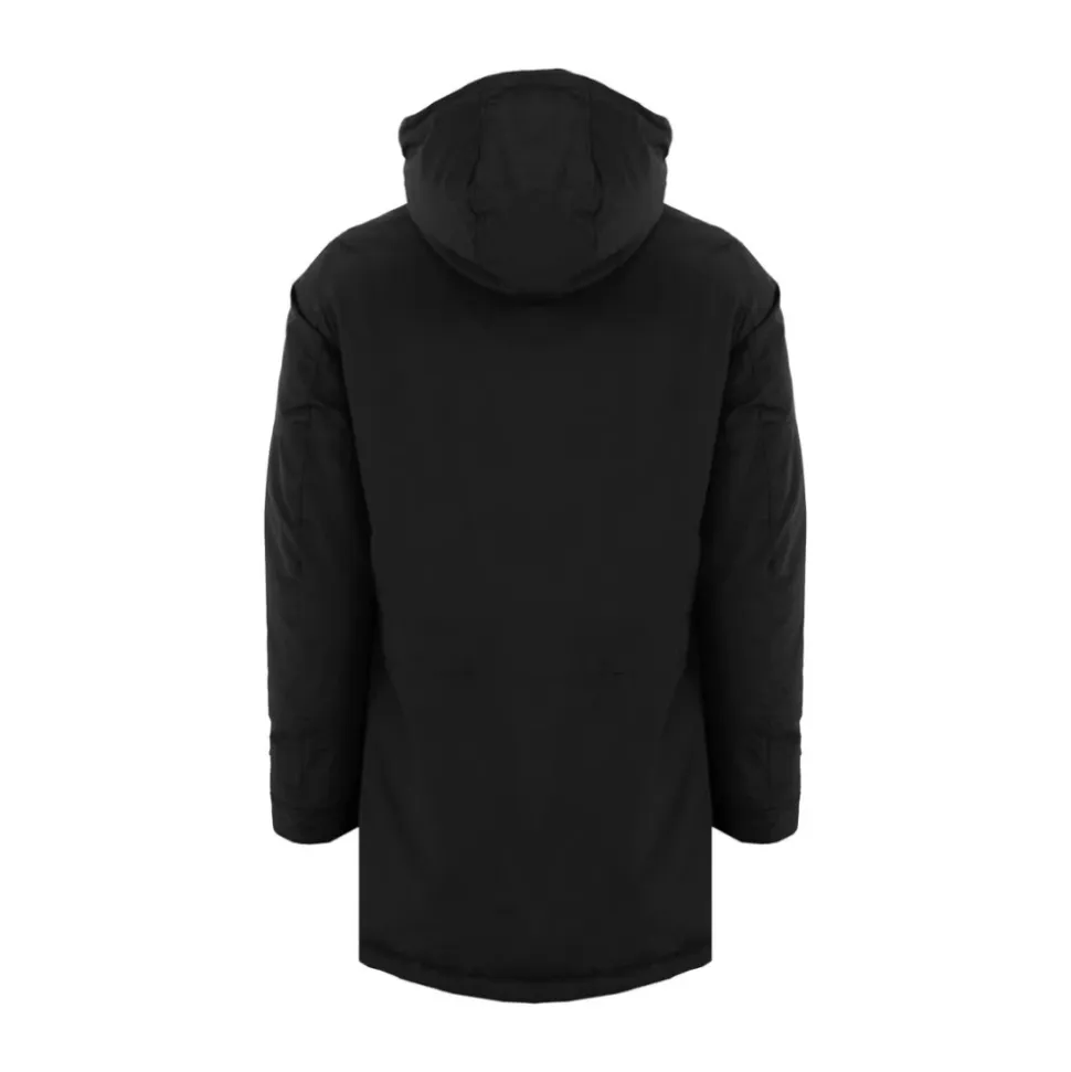 Parka uomo con collo alto Polar nero