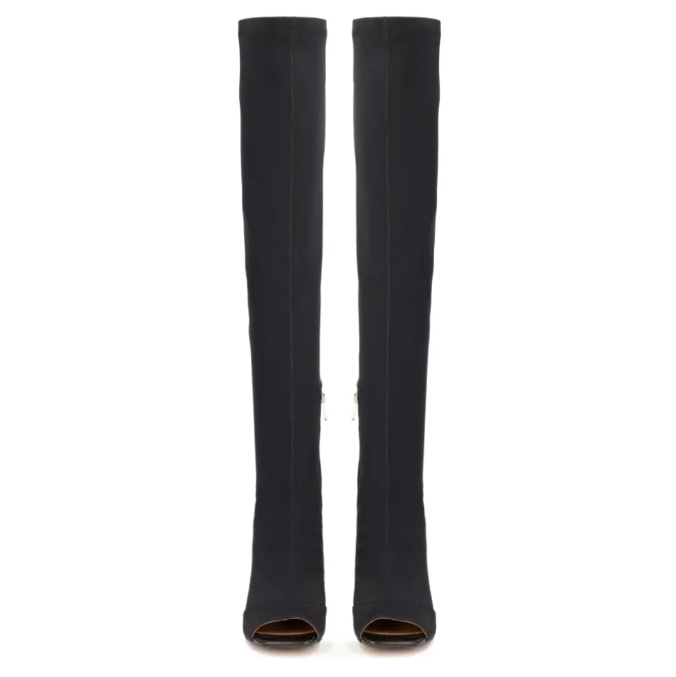 Peep toe moschettieri in tessuto