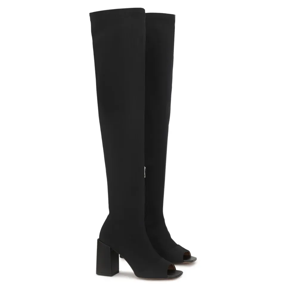 Peep toe moschettieri in tessuto