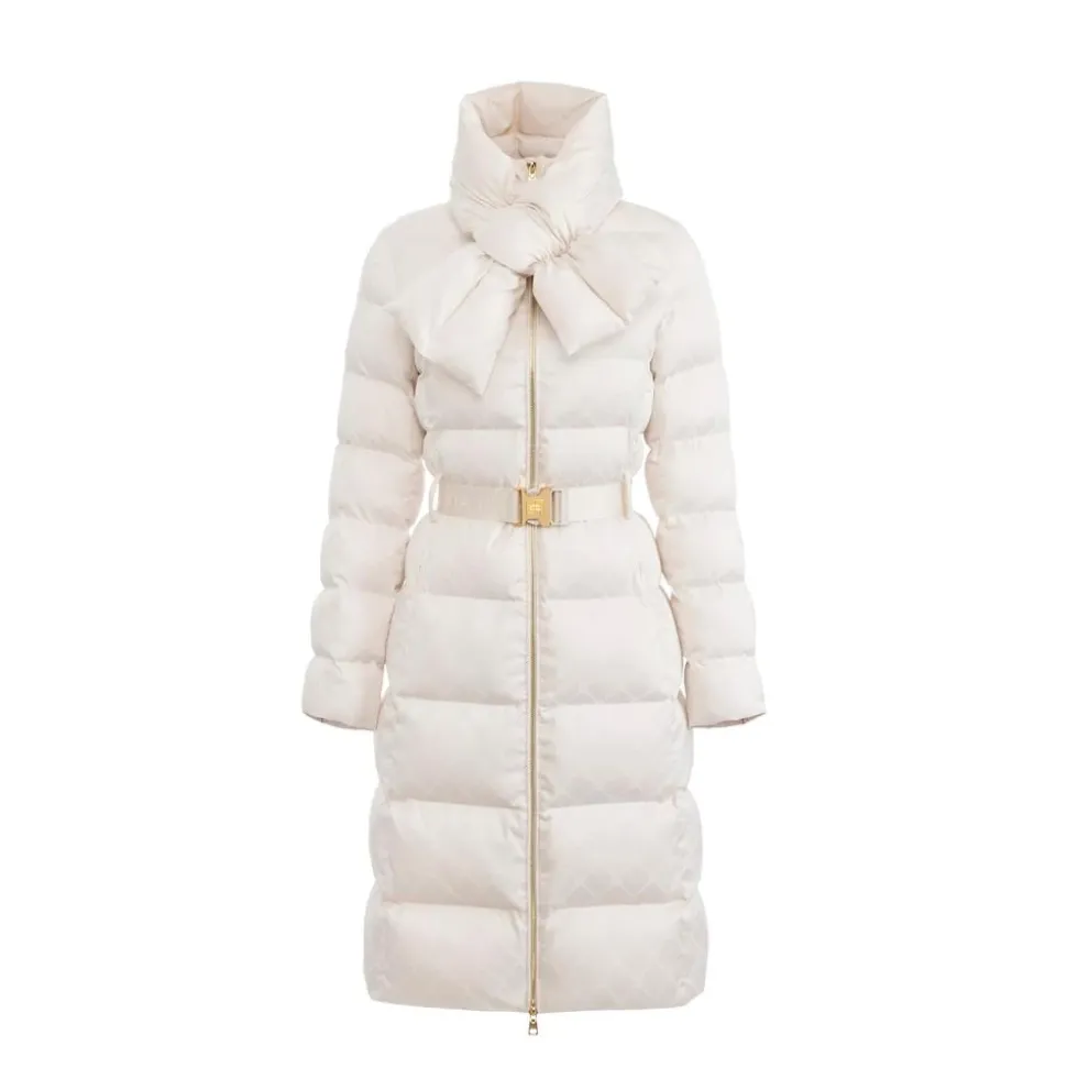 Piumino in tessuto voile jacquard