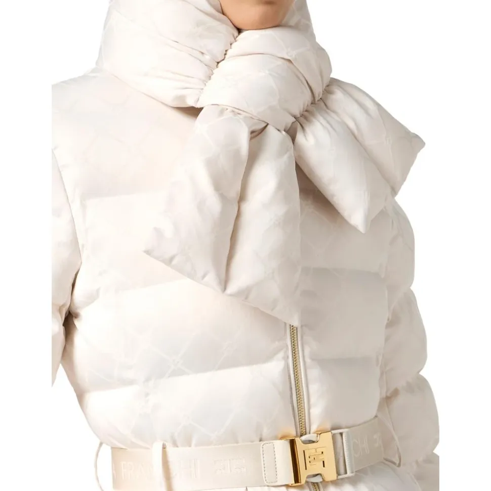 Piumino in tessuto voile jacquard