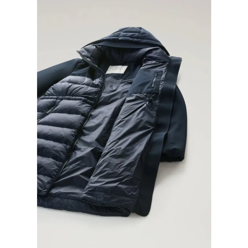 Piumino Softshell in Raso con Piuma d`Anatra