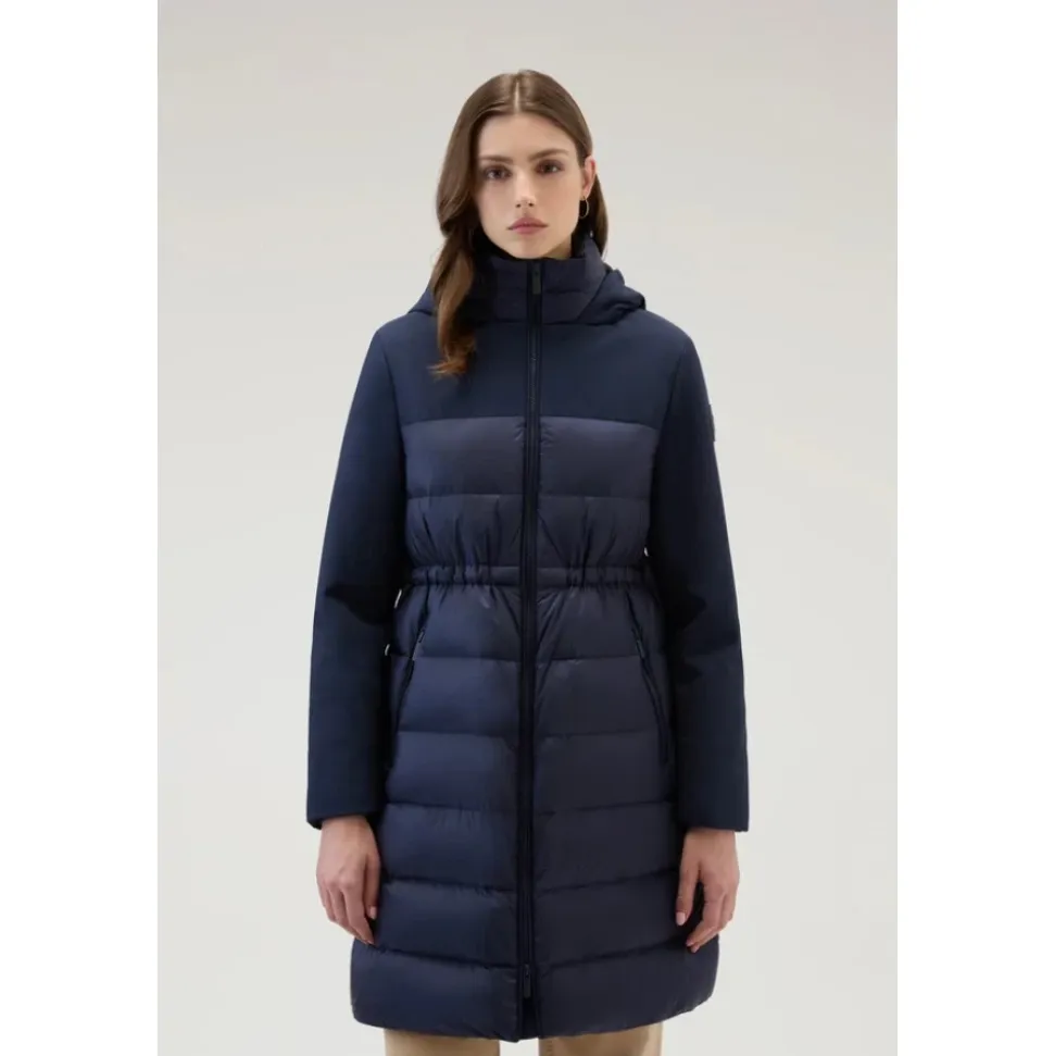 Piumino Softshell in Raso con Piuma d`Anatra