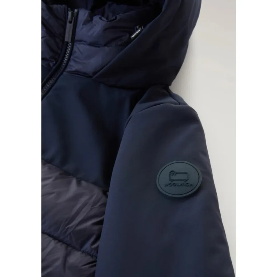 Piumino Softshell in Raso con Piuma d`Anatra