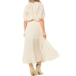 Pleated Midi Skirt