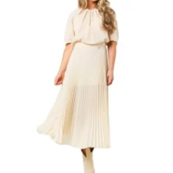 Pleated Midi Skirt