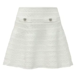 Pointelle Knit Mini Skirt