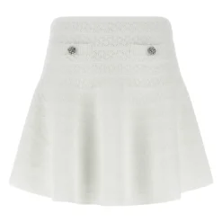 Pointelle Knit Mini Skirt
