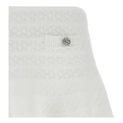 Pointelle Knit Mini Skirt
