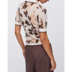 Polo a Maglia con Punto Intrecciato