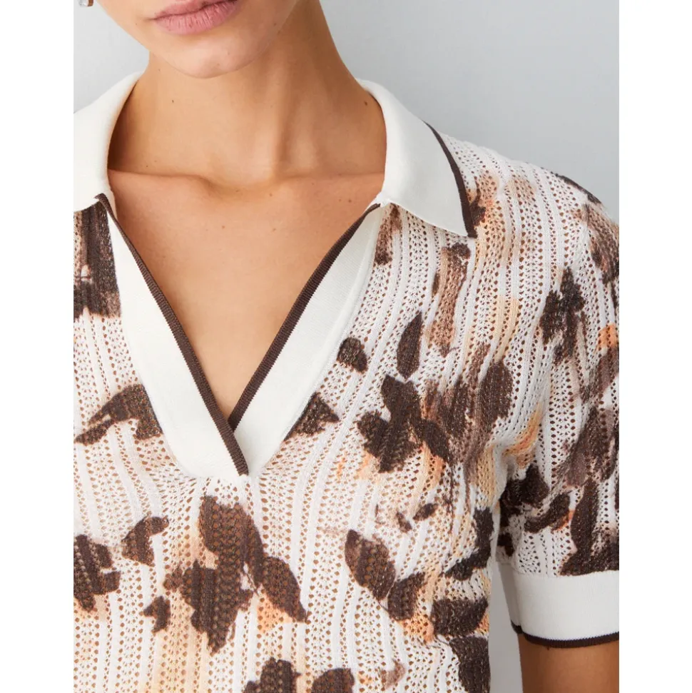 Polo a Maglia con Punto Intrecciato