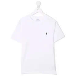 Polo in Cotone Bianco/Blu Navy