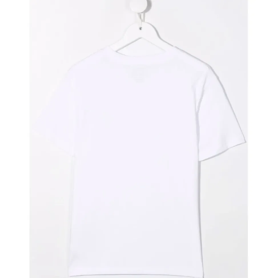 Polo in Cotone Bianco/Blu Navy