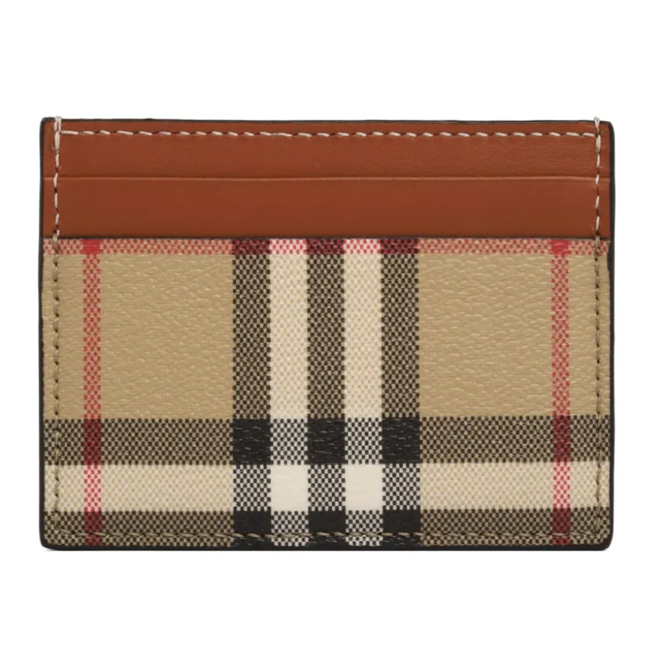 Porta Carte Vintage Check Beige
