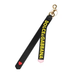 Portachiavi con logo in pelle e supporto in ottone
